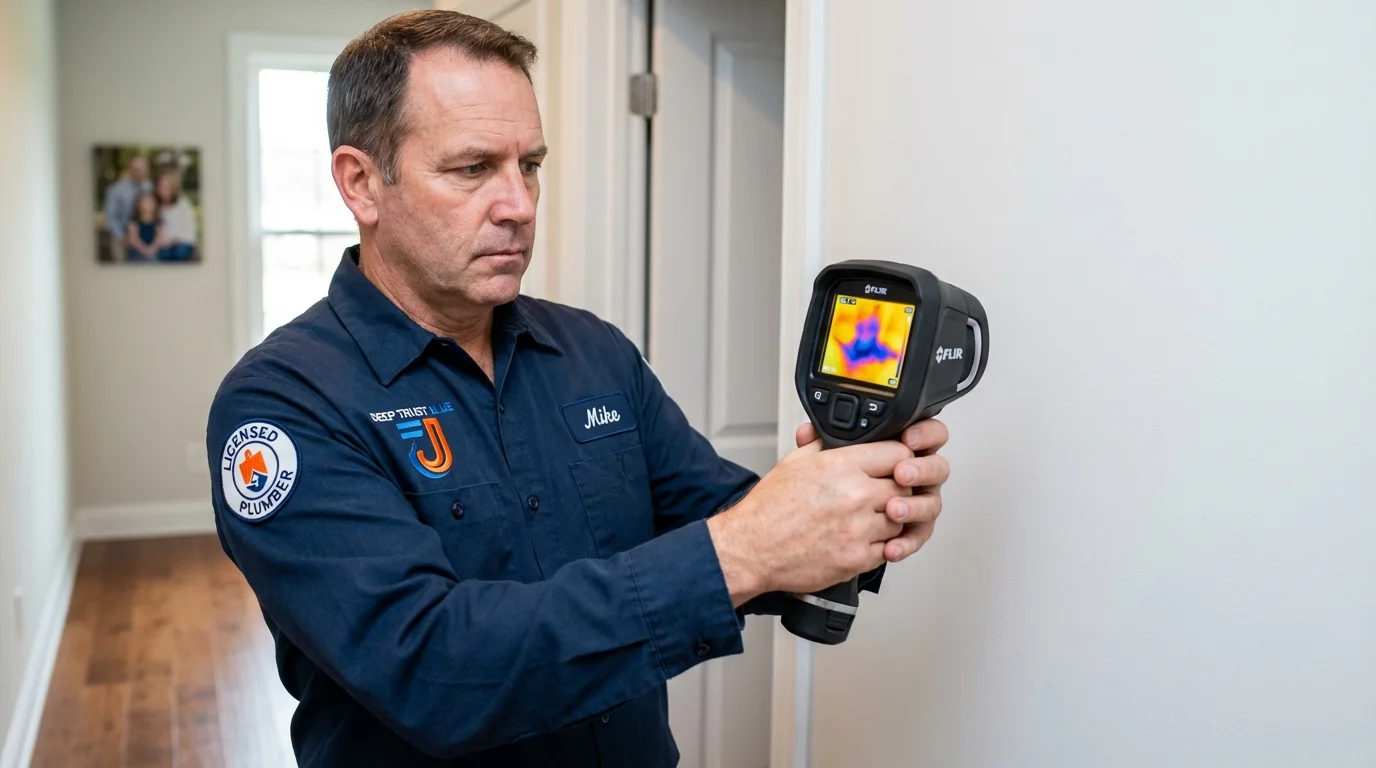 Thermal imaging leak detection by Johns Plumbing LLC in Kannapolis
